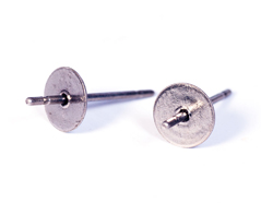 A12513 12513 Boucle d oreilles metallique pour incruster base aiguille argente vieilli Innspiro - Article