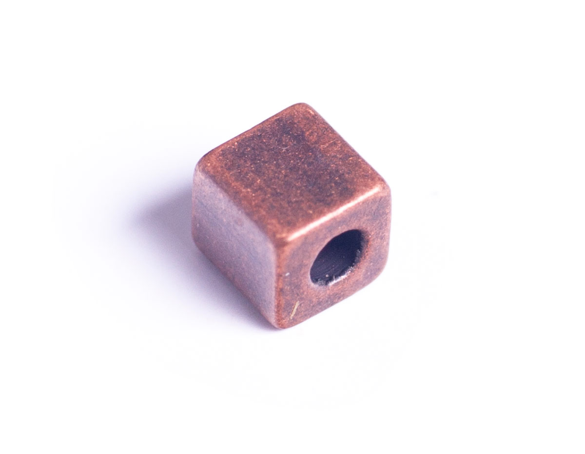 A12634 12634 Perle laiton cube cuivre vieilli Innspiro