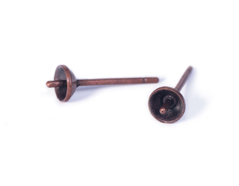 A12712 12712 Boucle d oreilles metallique pour incruster cone aiguille cuivre vieilli Innspiro - Article