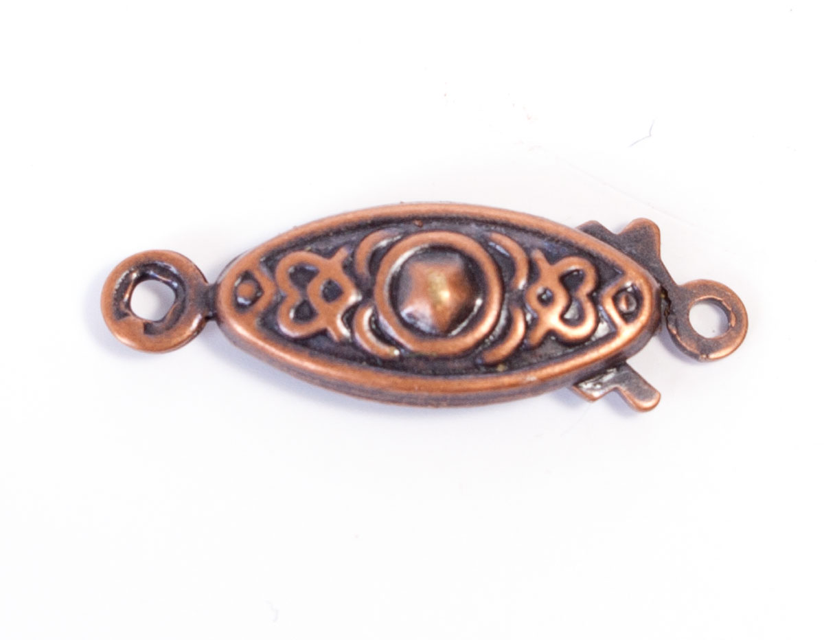 A12716 12716 Fermoir metallique collier ovale cuivre vieilli Innspiro