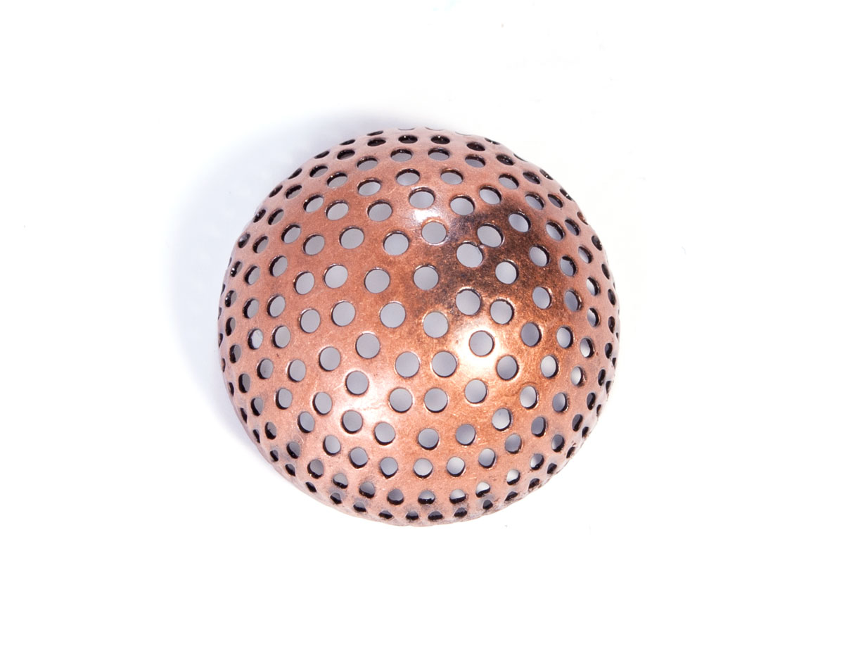 12721 A12721 Figure montage metallique demie boule avec trous cuivre Innspiro