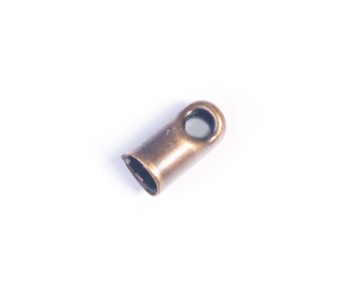12822 A12822 Terminal metallique tube anneau dore vieilli Innspiro