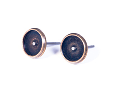 A12914 12914 Boucle d oreilles metallique pour incruster disque dore vieilli Innspiro - Article