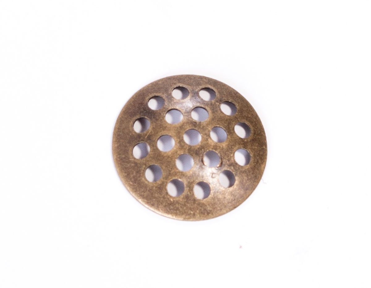 12965 A12965 Base anillo metalico para coser con agujeros dorado envejecido Innspiro