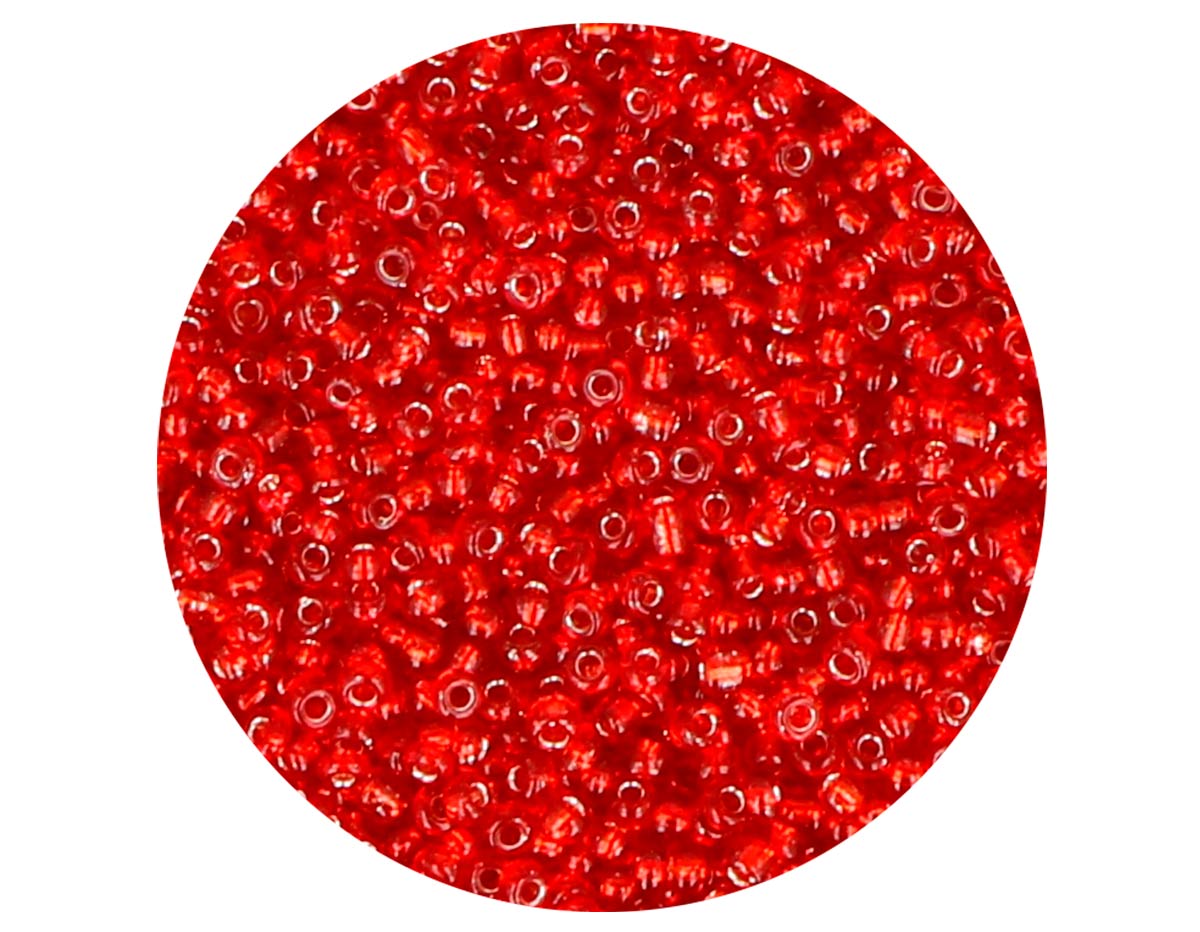 14006 Rocaille de verre rond argente rouge 2 3mm 09gr Tube Innspiro
