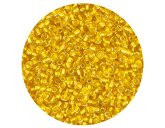 14014 Rocaille de verre rond argente jaune 2 3mm 09gr Tube Innspiro - Article