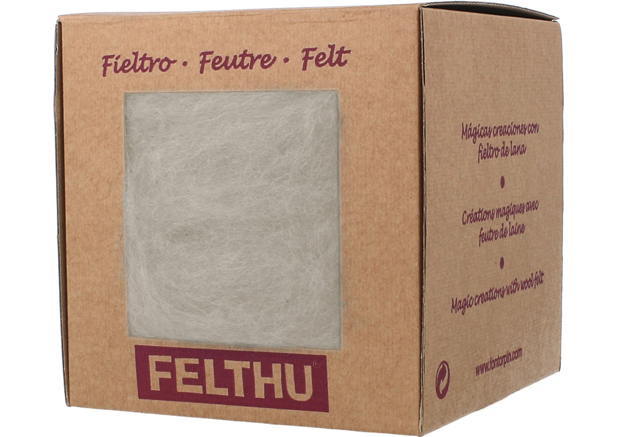 1401 Feutre de laine blanc Felthu