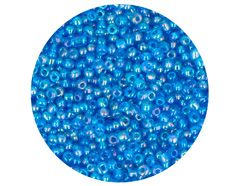14024 Rocalla de vidrio redonda aurora boreale azul nautico 2 3mm 09gr Tubo Innspiro - Ítem