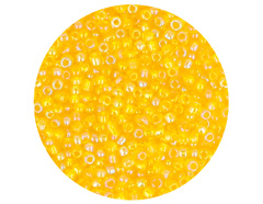 14034 Rocaille de verre rond aurore boreale jaune 2 3mm 09gr Tube Innspiro - Article