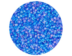 14035 Rocaille de verre rond aurore boreale bleu cyan 2 3mm 09gr Tube Innspiro - Article