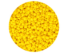 14041 Rocaille de verre rond opaque jaune 2 3mm 09gr Tube Innspiro - Article