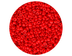 14044 Rocalla de vidrio redonda opaco rojo 2 3mm 09gr Tubo Innspiro - Ítem
