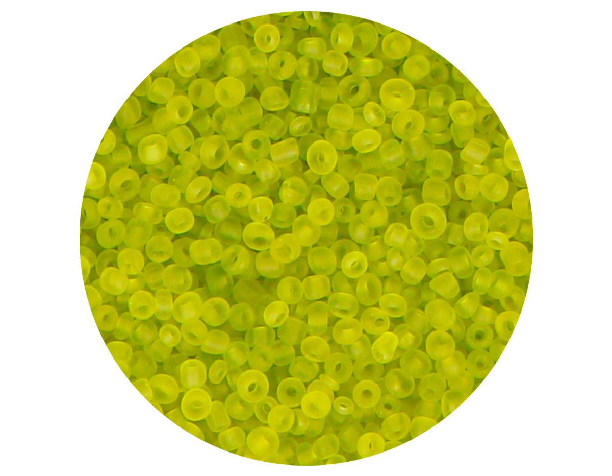 14052 Rocalla de vidrio redonda glaseado verde claro 2 3mm 09gr Tubo Innspiro - Ítem