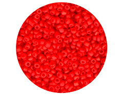 14053 Rocalla de vidrio redonda glaseado rojo 2 3mm 09gr Tubo Innspiro - Ítem