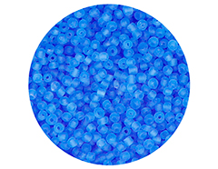14054 Rocalla de vidrio redonda glaseado azul claro 2 3mm 09gr Tubo Innspiro - Ítem