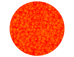 14057 Rocalla de vidrio redonda glaseado naranja 2 3mm 09gr Tubo Innspiro - Ítem