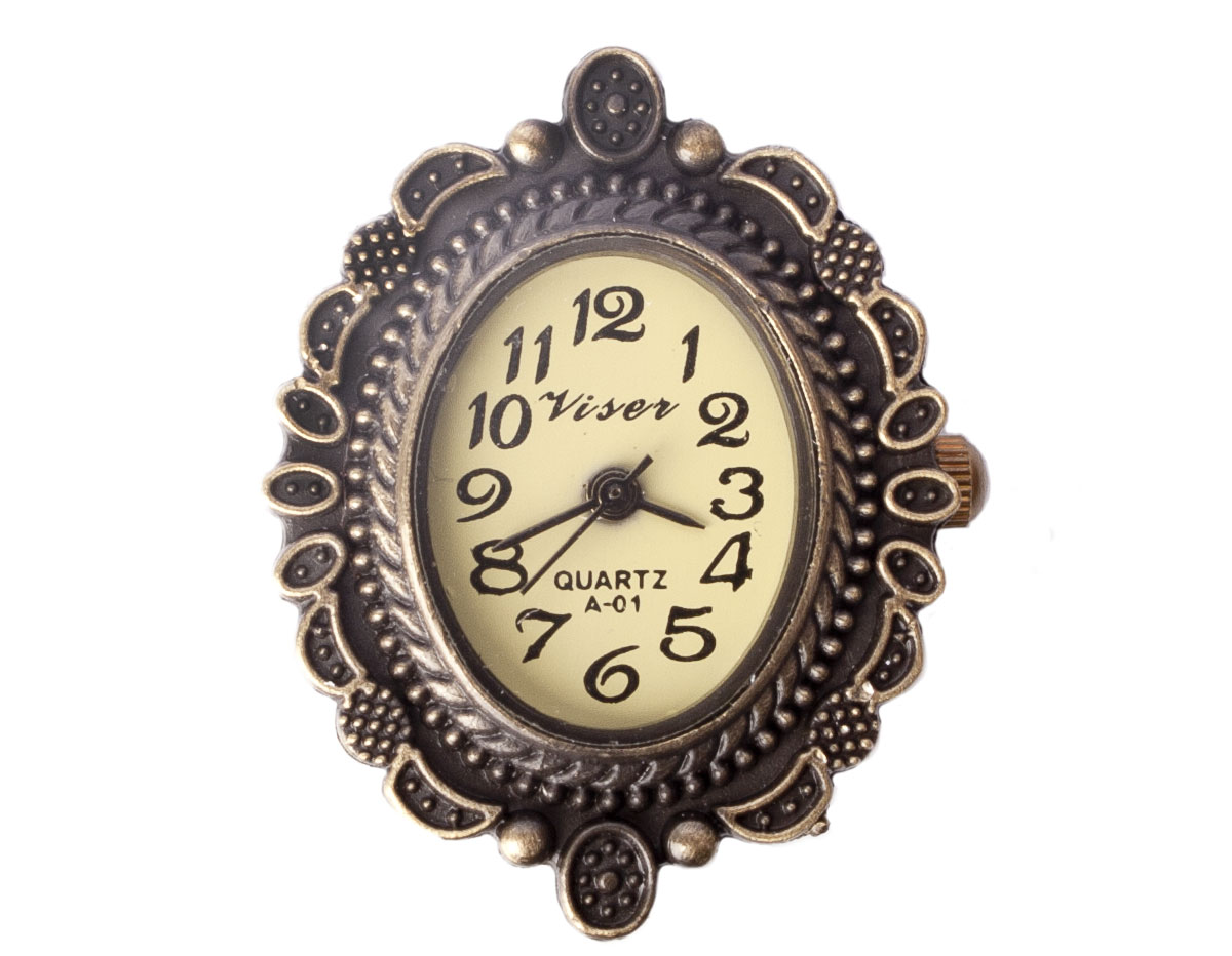 14059-AG Reloj metalico con filigrana dorado envejecido Innspiro
