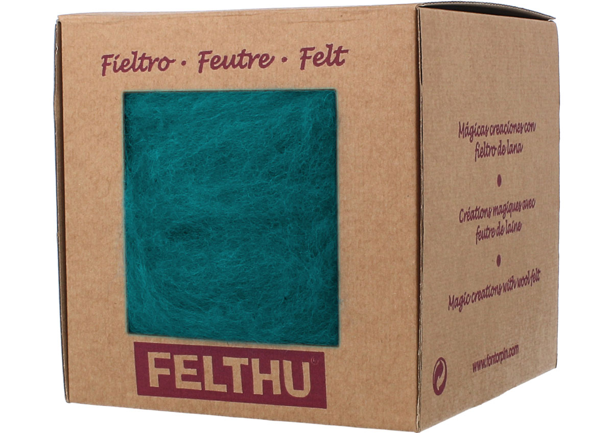 1408 Feutre de laine turquoise Felthu