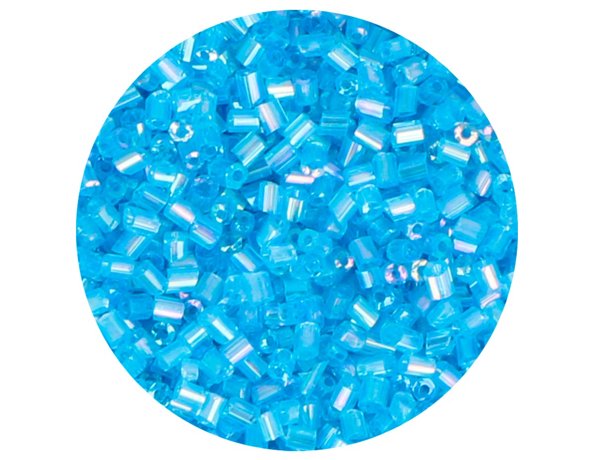 14101 Rocaille de verre cylindre bleu clair 2x2mm 09gr Tube Innspiro
