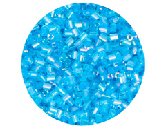14101 Rocaille de verre cylindre bleu clair 2x2mm 09gr Tube Innspiro - Article