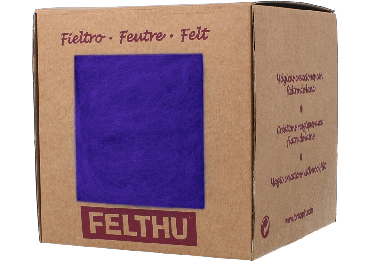 1412 Feutre de laine lila fort Felthu