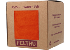 1423 Feutre de laine orange fort Felthu - Article