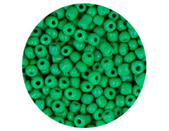 14245 Rocalla de vidrio redonda opaco verde 3 0mm 09gr Tubo Innspiro - Ítem