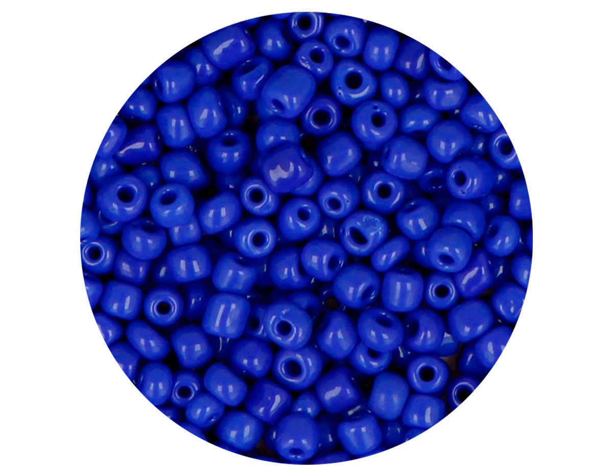 14246 Rocalla de vidrio redonda opaco azul marino 3 0mm 09gr Tubo Innspiro