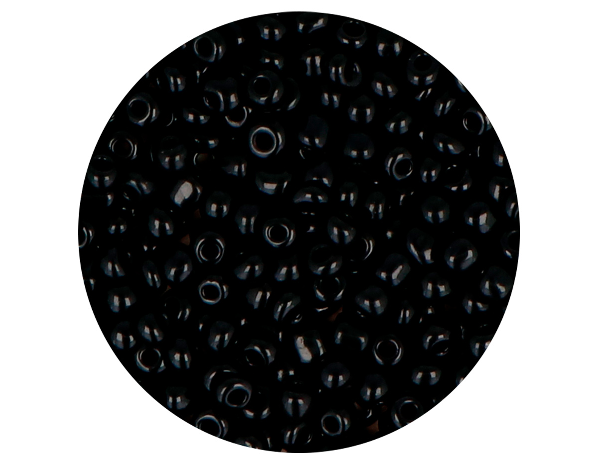 14247 Rocaille de verre rond opaque noir 3 0mm 09gr Tube Innspiro