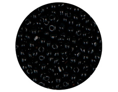 14247 Rocalla de vidrio redonda opaco negro 3 0mm 09gr Tubo Innspiro - Ítem