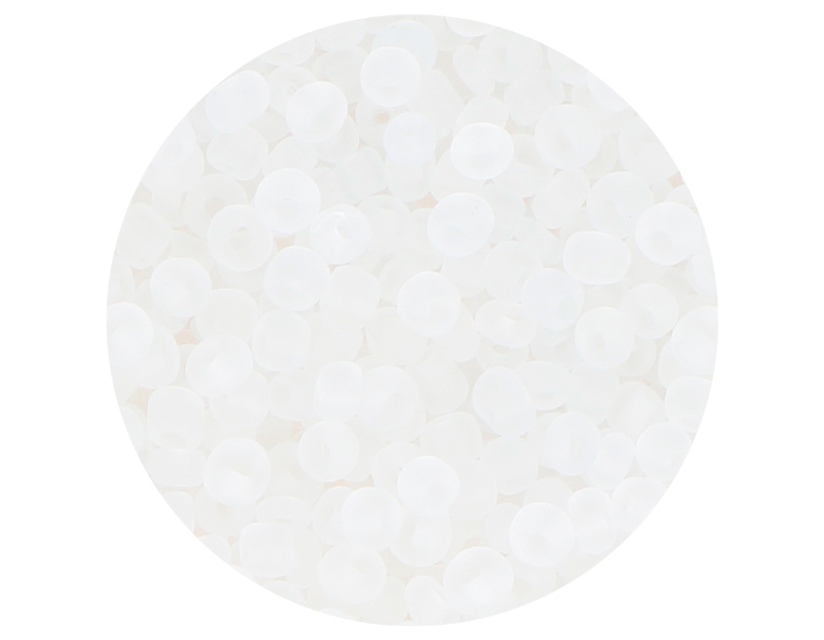 14250 Rocaille de verre ronde glace blanc 3 0mm 09gr Tube Innspiro