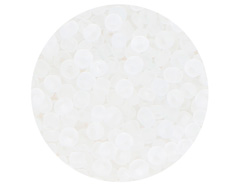 14250 Rocalla de vidrio redonda glaseado blanco 3 0mm 09gr Tubo Innspiro - Ítem
