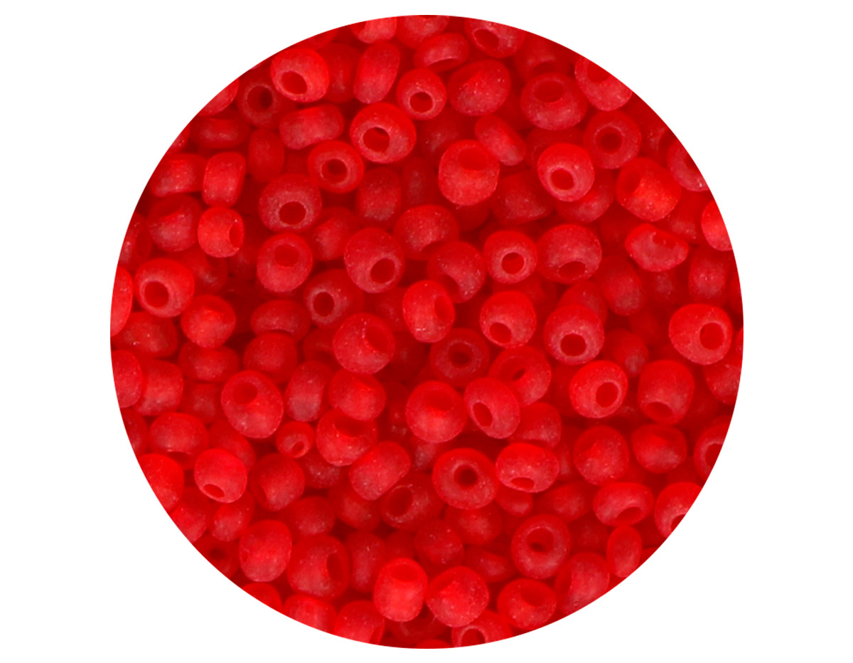 14253 Rocaille de verre ronde glace rouge 3 0mm 09gr Tube Innspiro