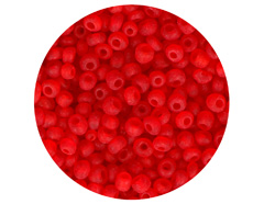 14253 Rocalla de vidrio redonda glaseado rojo 3 0mm 09gr Tubo Innspiro - Ítem
