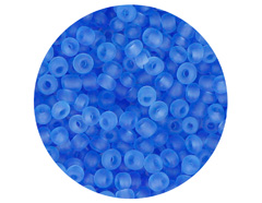 14254 Rocalla de vidrio redonda glaseado azul claro 3 0mm 09gr Tubo Innspiro - Ítem