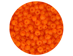 14257 Rocalla de vidrio redonda glaseado naranja 3 0mm 09gr Tubo Innspiro - Ítem