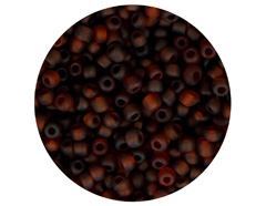 14258 Rocalla de vidrio redonda glaseado marron 3 0mm 09gr Tubo Innspiro - Ítem