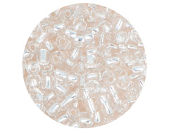 14300 Rocalla de vidrio redonda plateado transparente plata 3 8mm 09gr Tubo Innspiro - Ítem