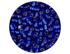 14311 Rocaille de verre rond argente bleu marine 3 8mm 09gr Tube Innspiro - Article