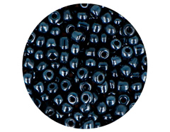 14318 Rocalla de vidrio redonda brillo metalico iridiscente titanio 3 8mm 09gr Tubo Innspiro - Ítem