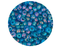14324 Rocalla de vidrio redonda aurora boreale azul nautico 3 8mm 09gr Tubo Innspiro - Ítem