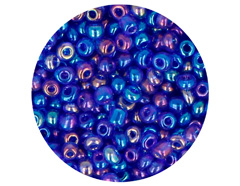 14331 Rocaille de verre rond aurore boreale bleu marine 3 8mm 09gr Tube Innspiro - Article