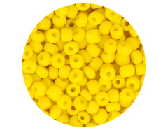 14341 Rocaille de verre rond opaque jaune 3 8mm 09gr Tube Innspiro - Article