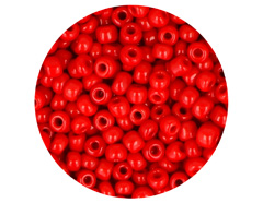 14344 Rocalla de vidrio redonda opaco rojo 3 8mm 09gr Tubo Innspiro - Ítem