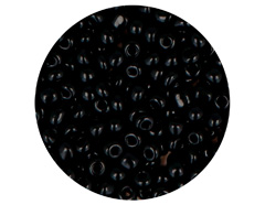 14347 Rocalla de vidrio redonda opaco negro 3 8mm 09gr Tubo Innspiro - Ítem