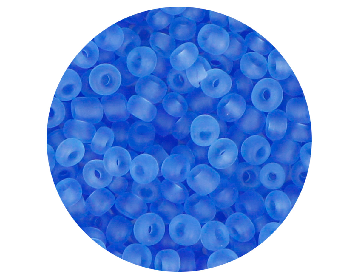 14354 Rocalla de vidrio redonda glaseado azul claro 3 8mm 09gr Tubo Innspiro