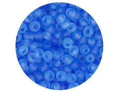 14354 Rocalla de vidrio redonda glaseado azul claro 3 8mm 09gr Tubo Innspiro - Ítem