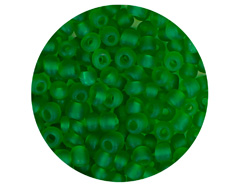 14355 Rocalla de vidrio redonda glaseado verde 3 8mm 09gr Tubo Innspiro - Ítem