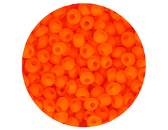14357 Rocalla de vidrio redonda glaseado naranja 3 8mm 09gr Tubo Innspiro - Ítem
