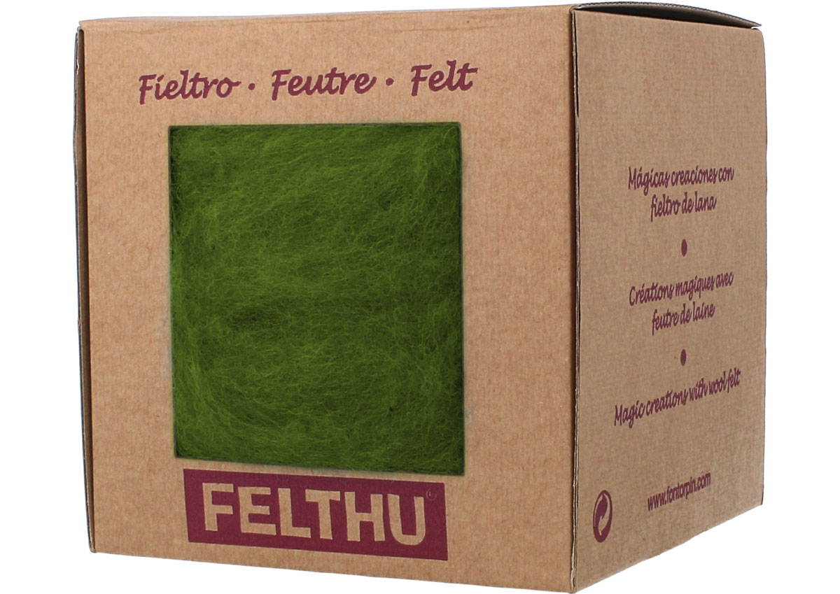 1446 Fieltro de lana verde hierba Felthu